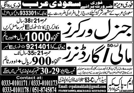 M Pak Makkah Manpower Services Jobs 2026 In Saudi Arabia